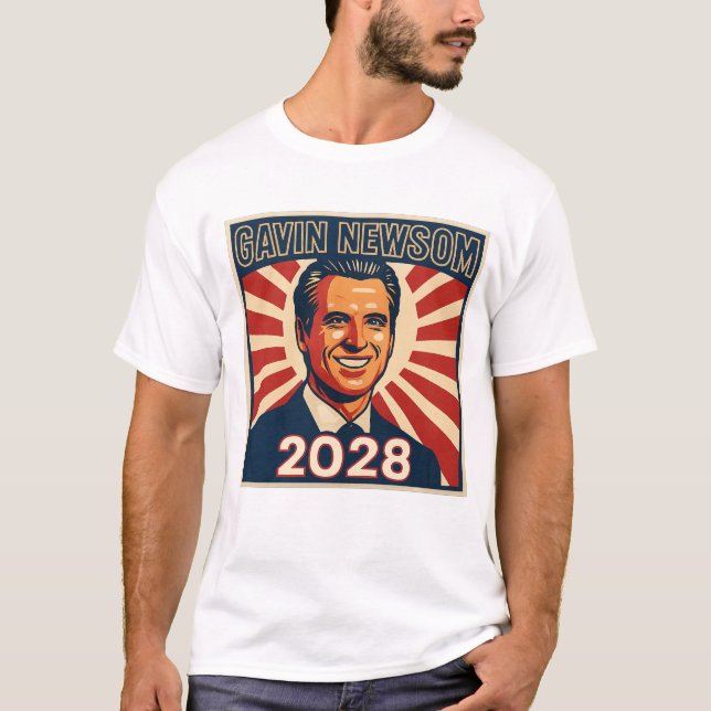 Camiseta Gavin Newsom 2028 Hope Style Presidential Campaign (Anverso)