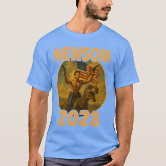 Camiseta Gavin Newsom 2028 Líder Patriótico Audaz Montando