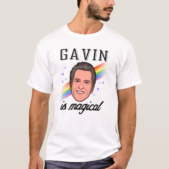 Camiseta Gavin Newsom es mágico (Anverso)