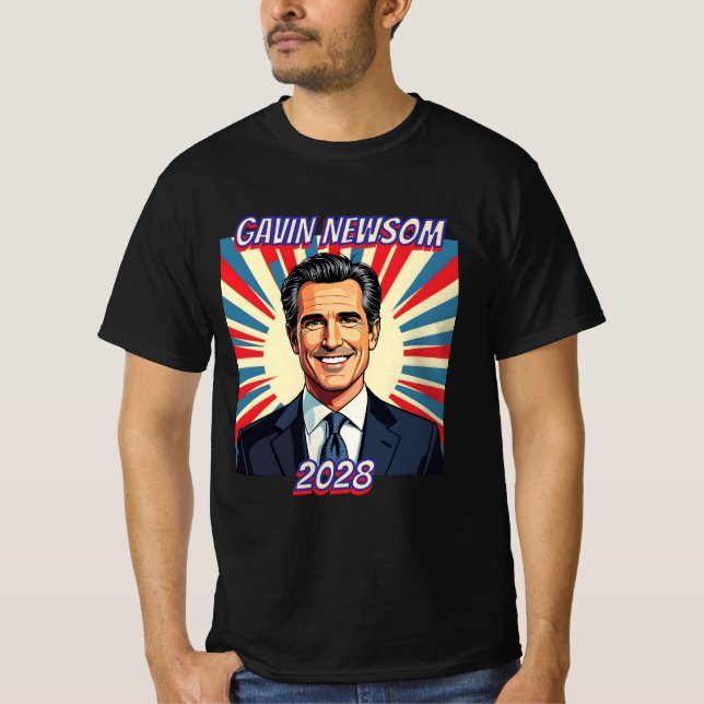 Camiseta Gavin Newsom para el presidente 2028 | (Anverso)
