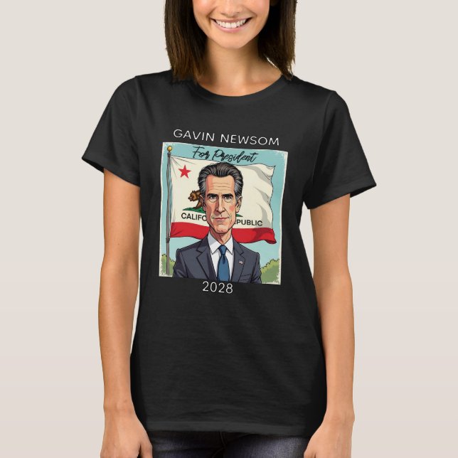Camiseta Gavin Newsom para el presidente 2028 (Anverso)