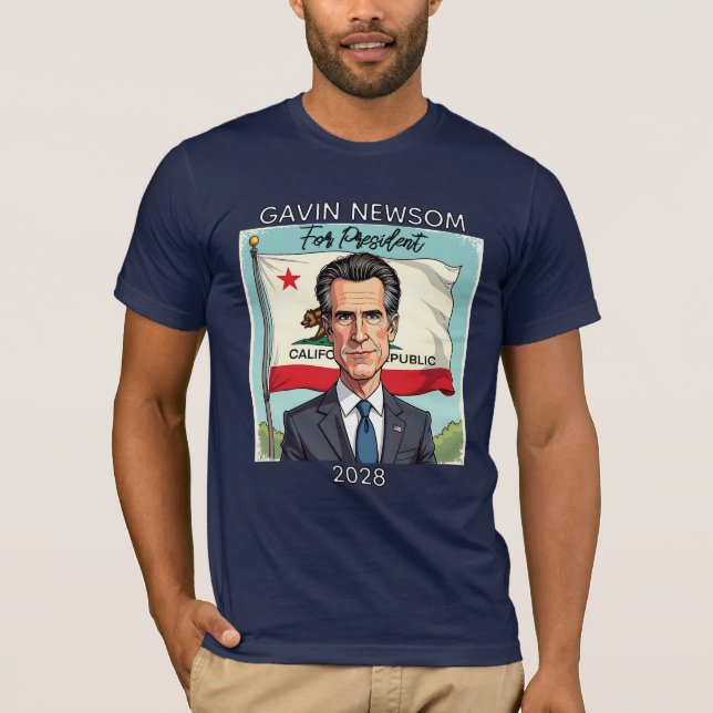 Camiseta Gavin Newsom para el presidente 2028 (Anverso)