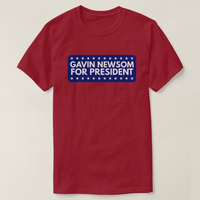 Camiseta Gavin Newsom Presidente (Diseño del anverso)