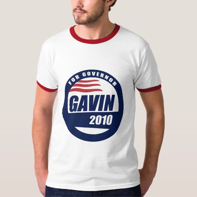 Camiseta Gavin para el gobernador (Anverso)