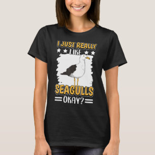 Camiseta Gaviota Cita Gaviotas De Mar Me Gusta Realmente La