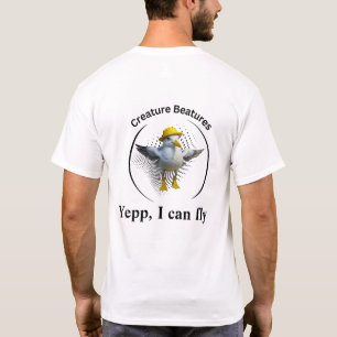Camiseta Gaviota con botas amarillas Humor de playa coste