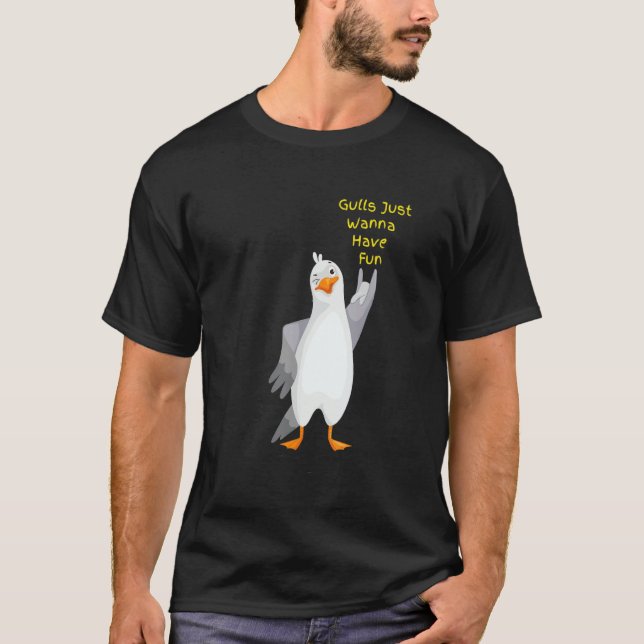 Camiseta Gaviota De Gaviota Para Aves Fiestas (Anverso)