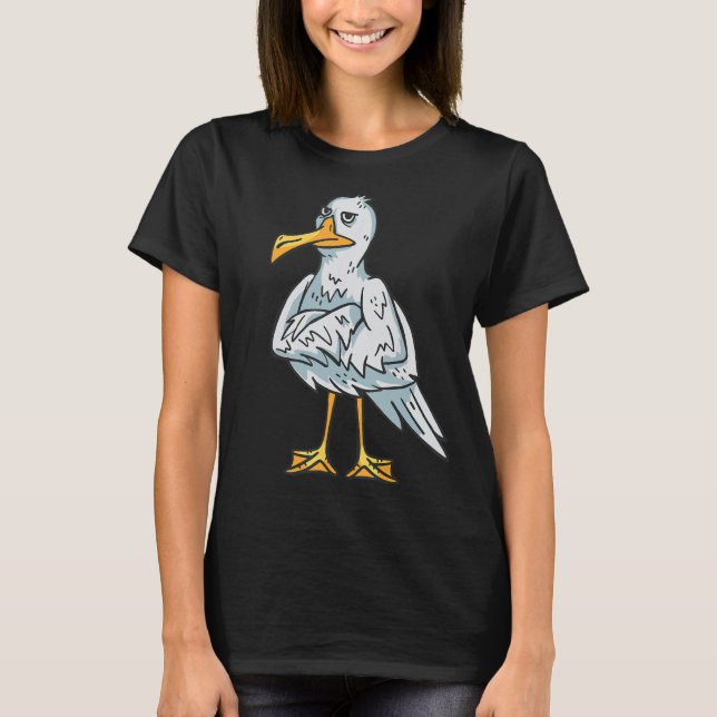 Camiseta Gaviota De Pájaro Marítimo Enfadada (Anverso)