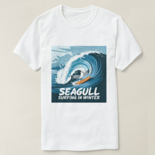 Camiseta Gaviota De Surfista De Invierno, Surf De Gaviota,