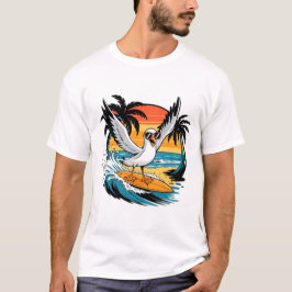 Camiseta Gaviota De Surfista De Invierno, Surf De Gaviota