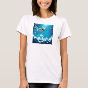 Camiseta Gaviota de tiburón por Juan Cabana
