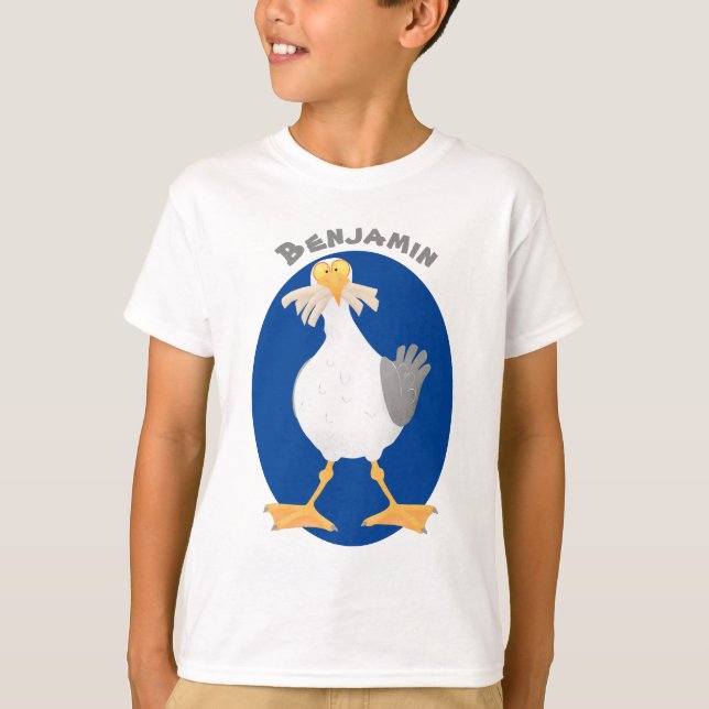 Camiseta Gaviota divertida con personalizado de patatas fri (Anverso)