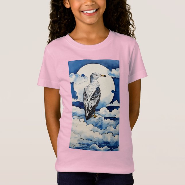 Camiseta Gaviota en Azul y Tinta (Anverso)
