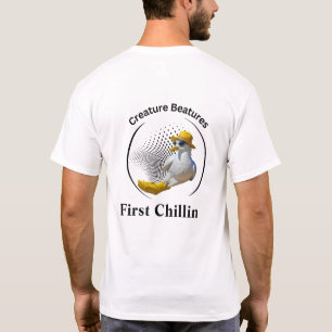 Camiseta Gaviota en boots amarillos   Humor de playa coster