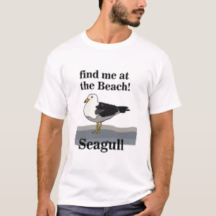 Camiseta Gaviota Encuéntrame En La Playa Observador De Aves