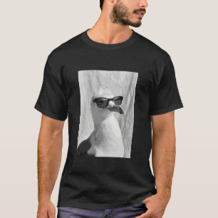 Camiseta Gaviota linda con gafas de sol Animal costero geni