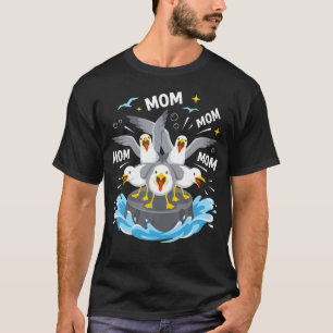 Camiseta Gaviota Mamá Playa Océano Amante de Aves Día de la