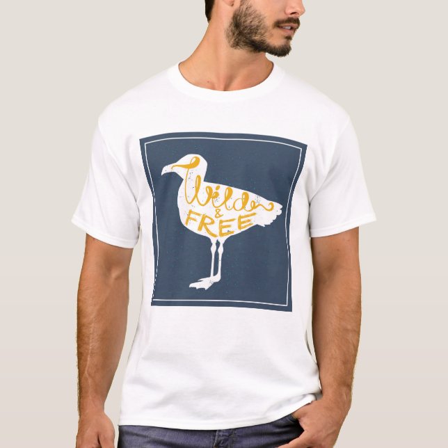 Camiseta Gaviota| Silvestre Y Libre (Anverso)