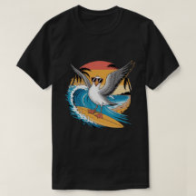 Gaviota surfista de invierno, gaviota divertida su
