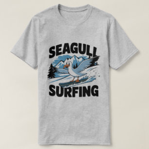 Camiseta Gaviota surfista de invierno, Gaviota surfeando, G