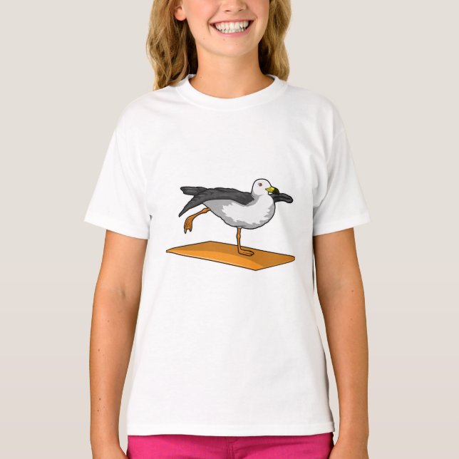 Camiseta Gaviota Yoga Meditación Fitness (Anverso)