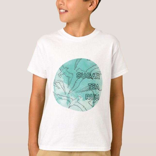Camiseta gaviotas de azúcar té y ron (Anverso)