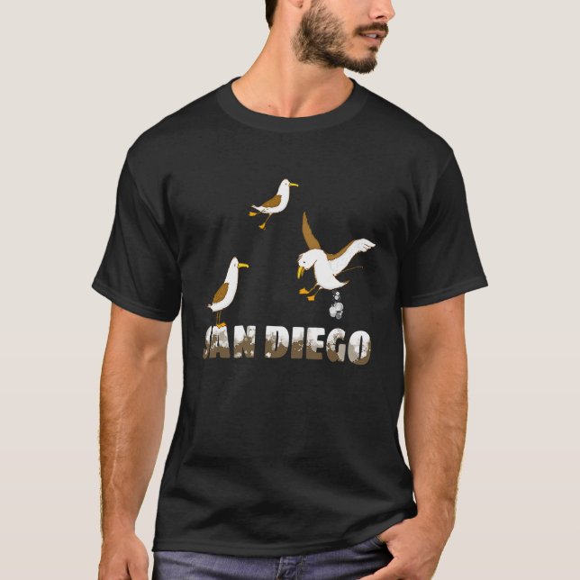 Camiseta Gaviotas de mar en San Diego (Anverso)