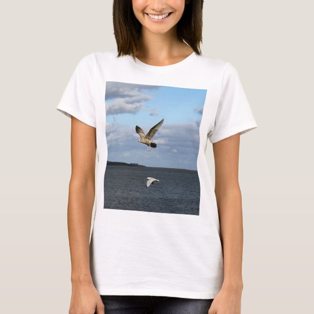Camiseta Gaviotas en vuelo (Anverso)