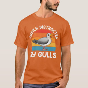 Camiseta Gaviotas fácilmente distradas por los amantes de l