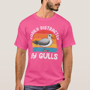 Camiseta Gaviotas fácilmente distradas por los amantes de l