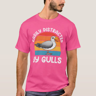 Camiseta Gaviotas fácilmente distradas por los amantes de l