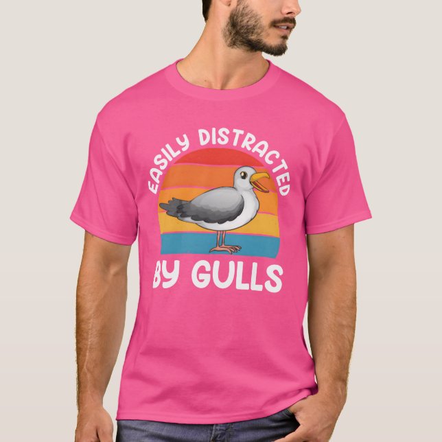 Camiseta Gaviotas fácilmente distradas por los amantes de l (Anverso)