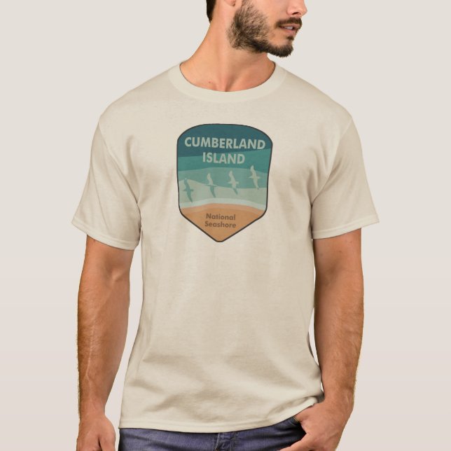 Camiseta Gaviotas marinas nacionales de la isla Cumberland (Anverso)