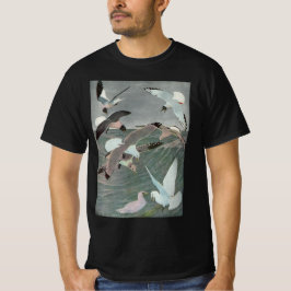 Camiseta Gaviotas sobre olas del océano por Louis Agassiz F