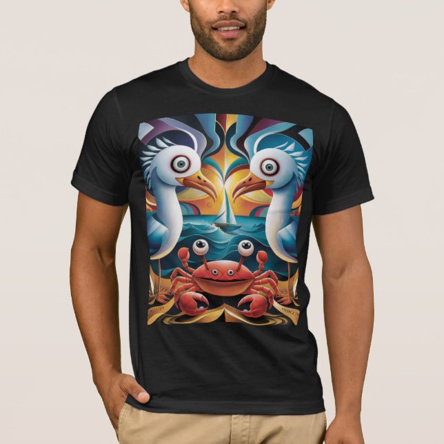 CAMISETA GAVIOTAS Y CANGREJOS  (Anverso)