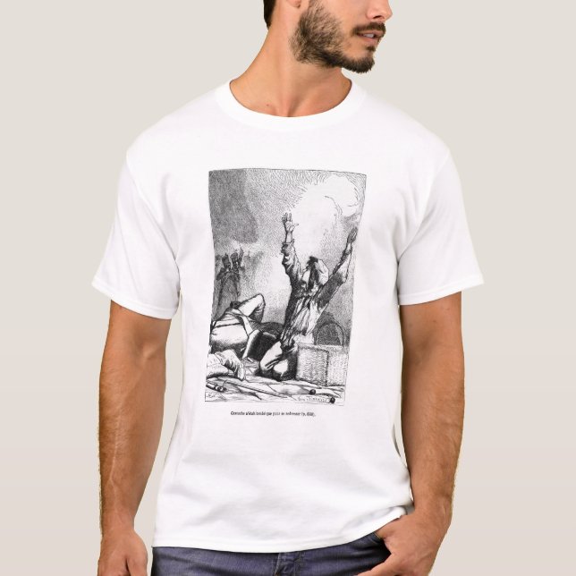 Camiseta Gavroche había caído para subir solamente otra vez (Anverso)