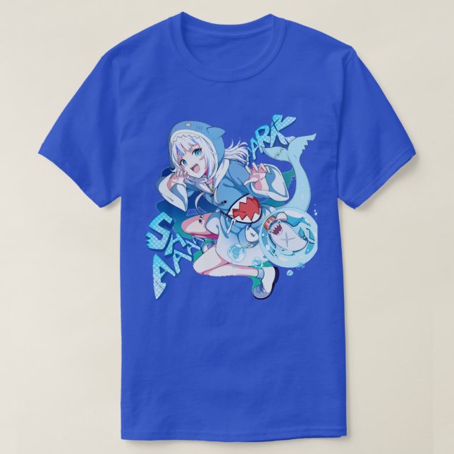 Camiseta Gawr Gura Hololiva (Diseño del anverso)