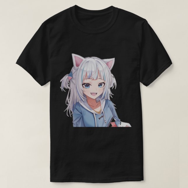 Camiseta Gawr gura vtuber (Diseño del anverso)