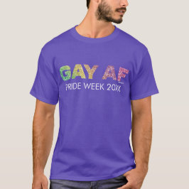 Camiseta Gay AF del purpurina del arco iris