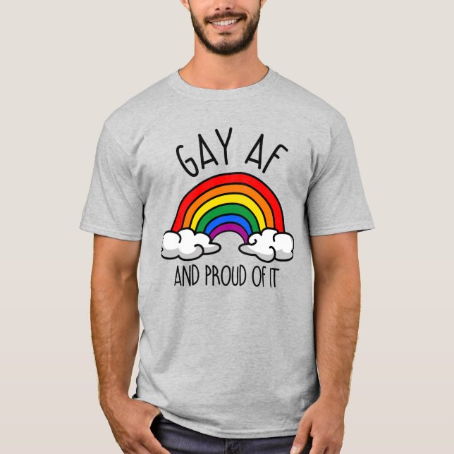 Camiseta GAY AF y orgulloso de ello (Anverso)