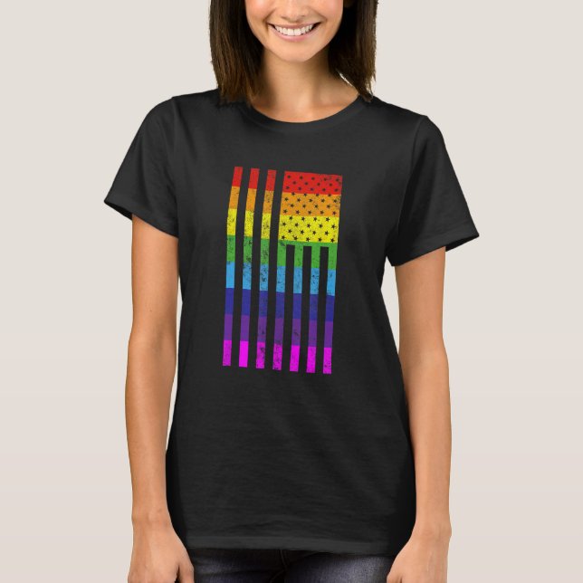 Camiseta Gay and Lesbian LGBT Equality Pride Flag (Anverso)