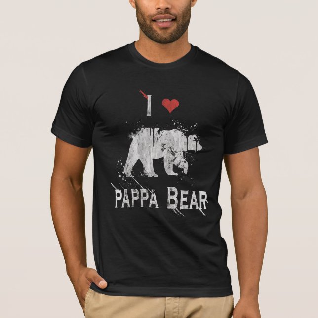Camiseta Gay Bear Pride angustiado Amor Pappa Bear (Anverso)