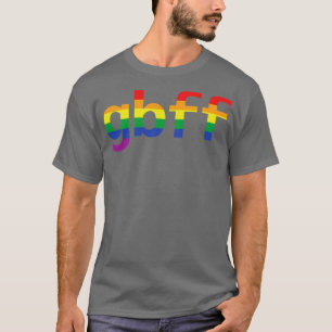 Camiseta Gay BFF Typografía Orgullo arcoiris