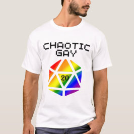 Camiseta Gay caótico D20 - DND del orgullo LGBTQ+
