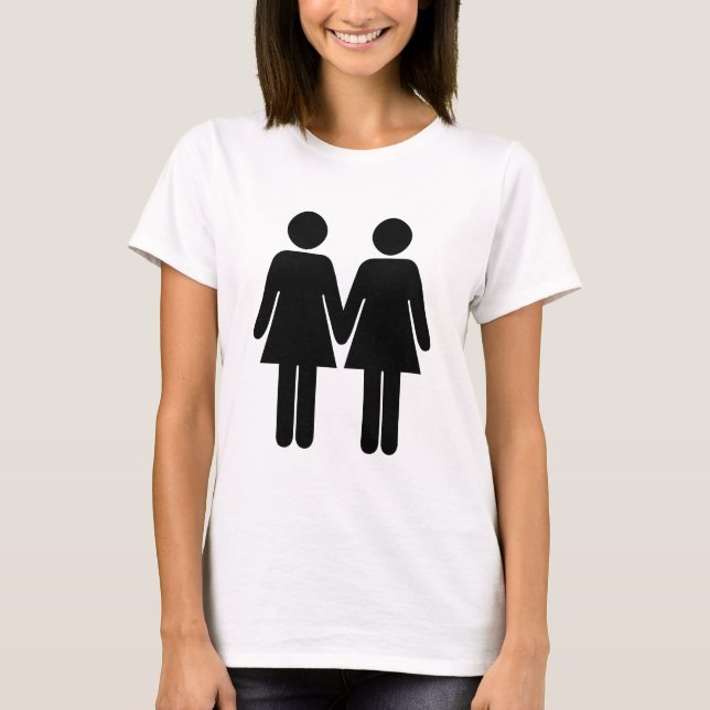 Camiseta Gay couple (women) hand in hand (Anverso)