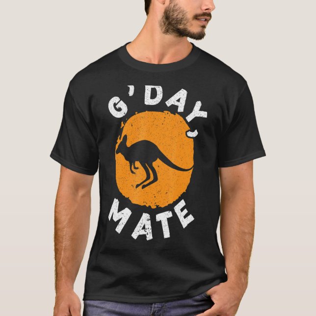 Camiseta Gay Day Mate Kangaroo Australia Australia Aussie V (Anverso)