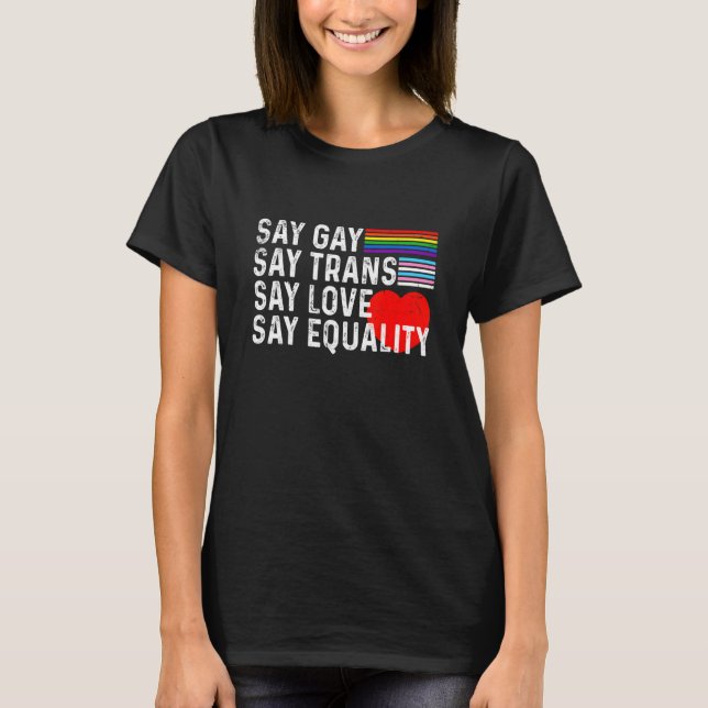 Camiseta Gay de Florida dice Gay dice Trans Stay Orgulloso  (Anverso)