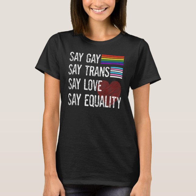 Camiseta Gay de Florida dice Gay dice Trans Stay Orgulloso  (Anverso)