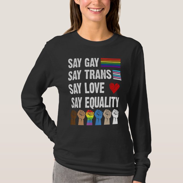Camiseta Gay de Florida dice Gay dice Trans Stay Orgulloso  (Anverso)