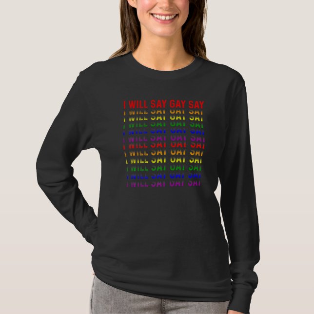 Camiseta Gay de Florida Diré Gay Di Amor Orgulloso Lgbtq Ga (Anverso)